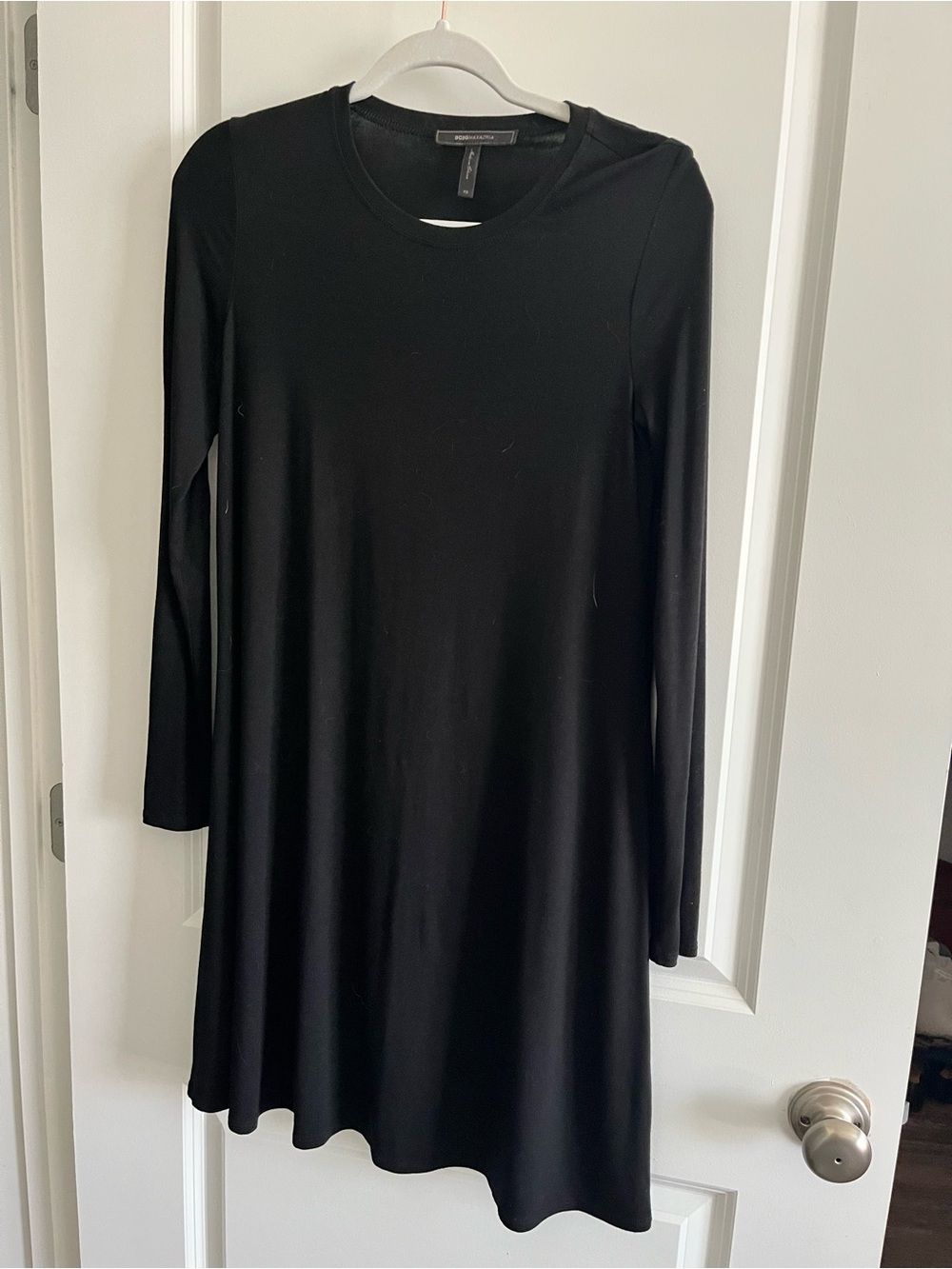 BCBGMaxAzria Black Long-Sleeve A-Line Dress
